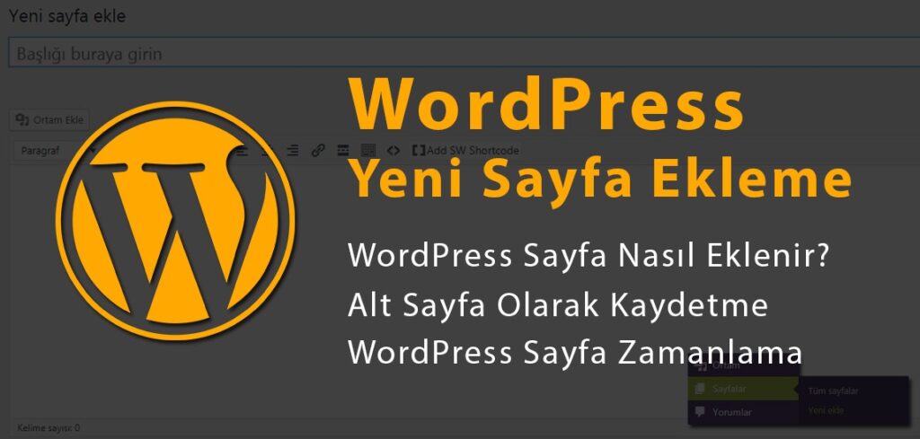 WordPress’te Sayfa Oluşturma